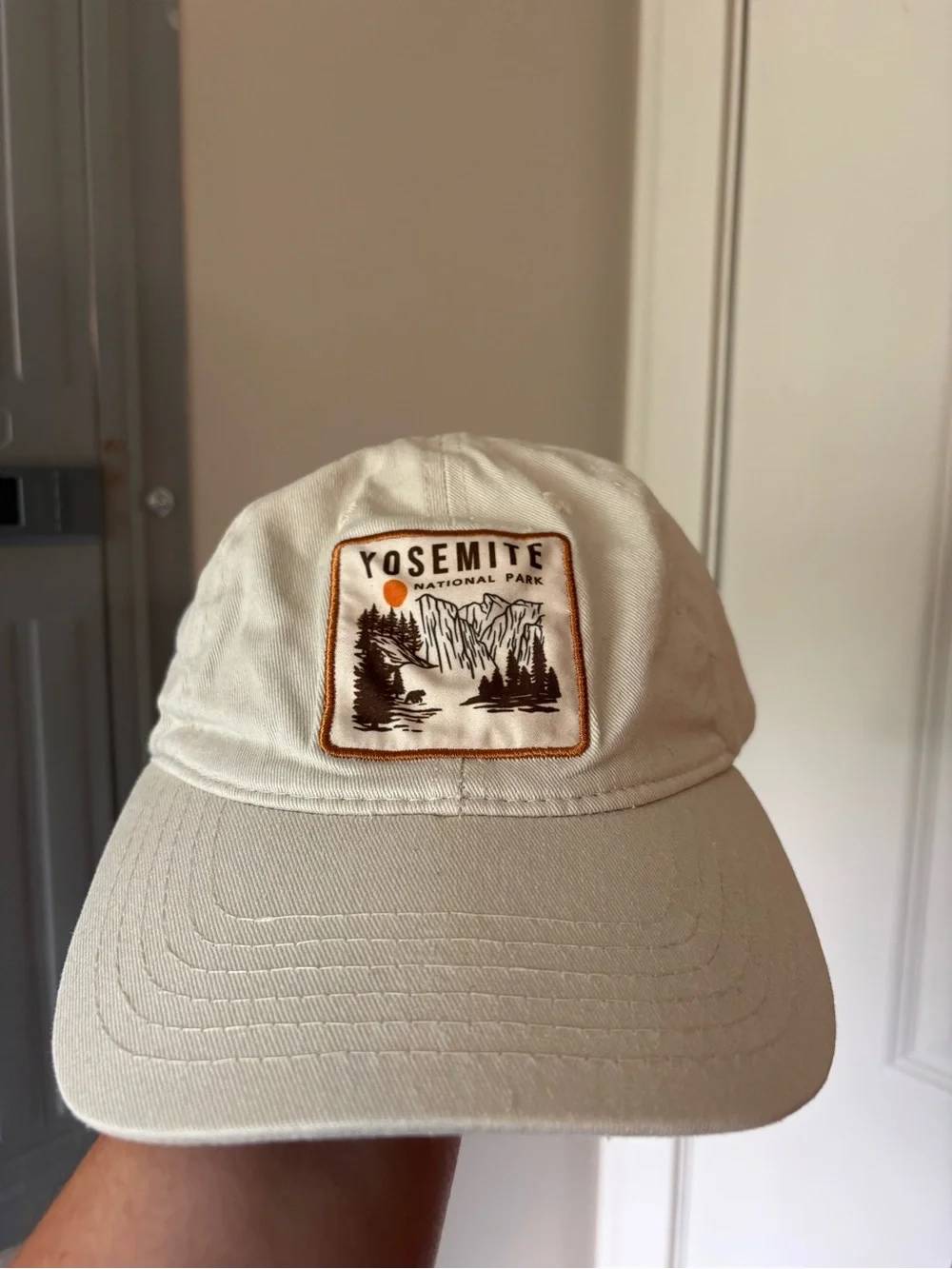 Yosemite National Park Patch Baseball Cap - Cream